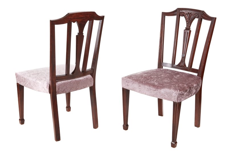 Pair of Mahogany Hepplewhite Style Side Chairs c.1890 - Image 2